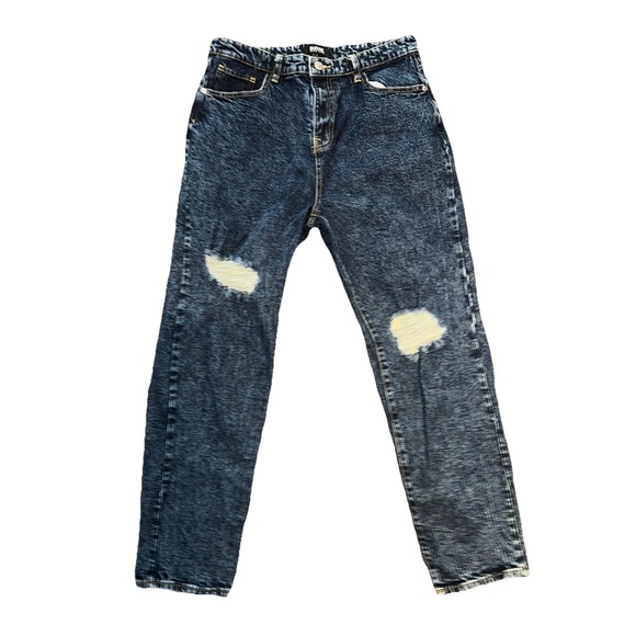 Buffalo David Bitton Womens Jeans Size 29 Blue Kristi Mom Distressed High Rise - Picture 2 of 5